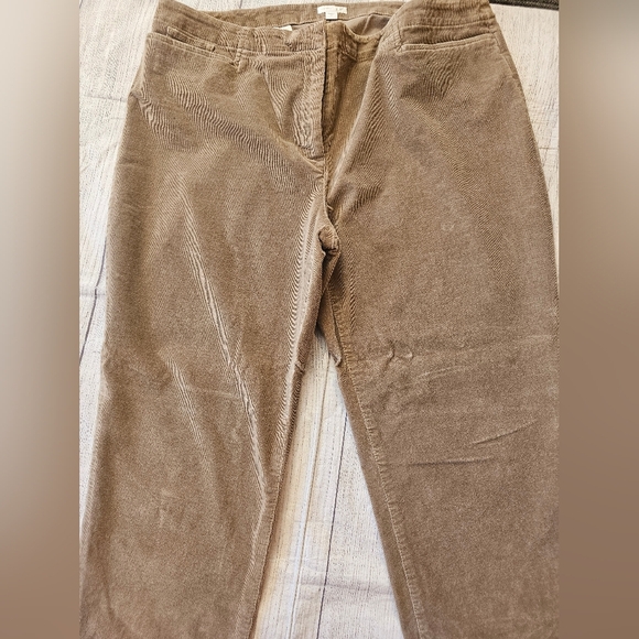 J. Jill Corduroy Pants Women's Size 16 Tan Straight High Rise Stretch Soft Comfy - Picture 8 of 10